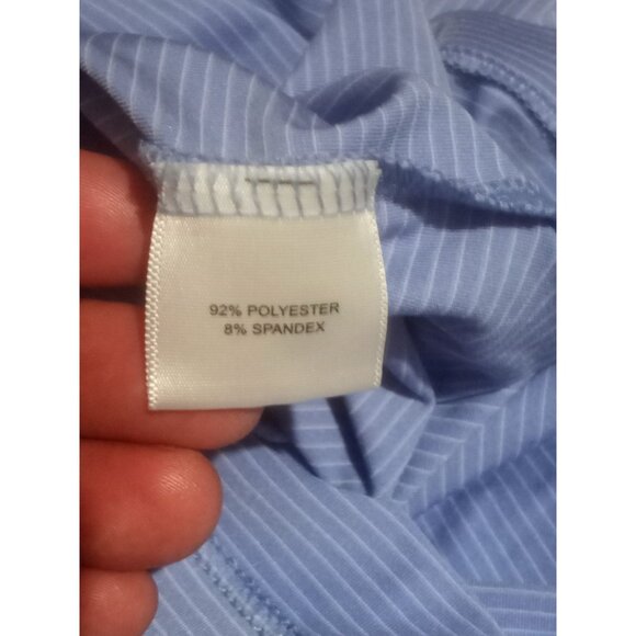 Peter Millar Polo Shirt Mens Large Blue Striped Summer Comfort Stretch 1922 Logo - Picture 12 of 14